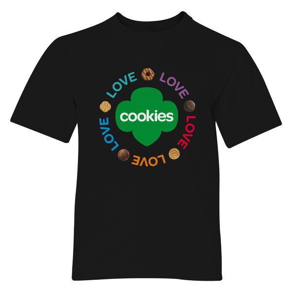 Girl Scouts Cookies Youth T-Shirt Black / S