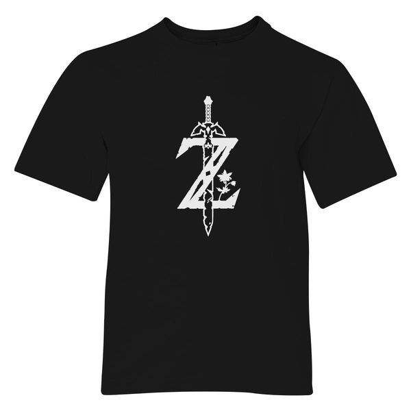Breath Of The Wild Z-Logo Zelda Youth T-Shirt Black / S