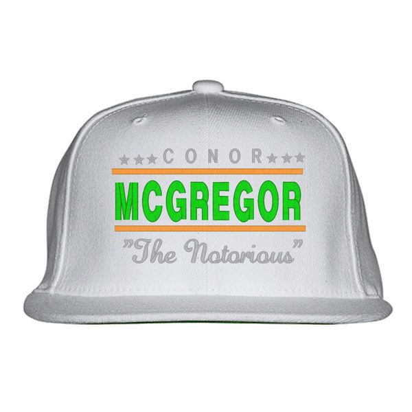 Conor Mcgregor The Notorious Snapback Hat White / One Size