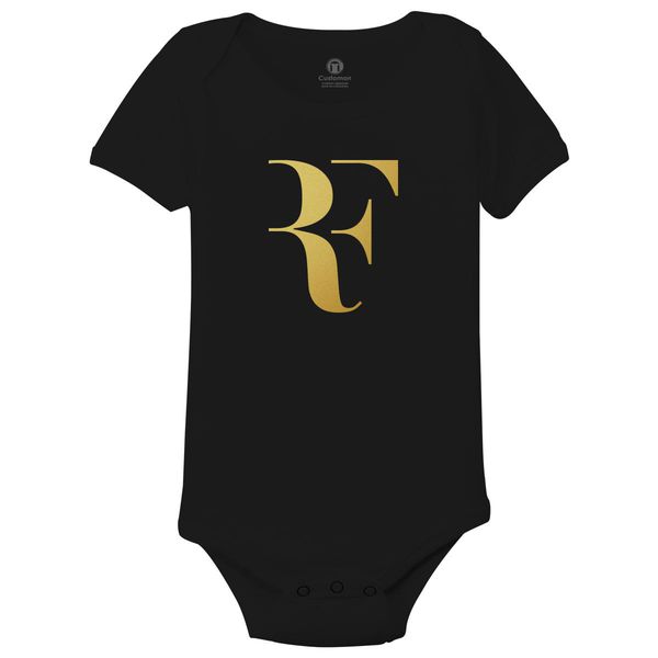 Roger Federer Rf Baby Onesies Black / 6M