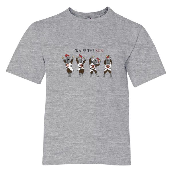 Praise The Sun Templar Knights Youth T-Shirt Gray / S