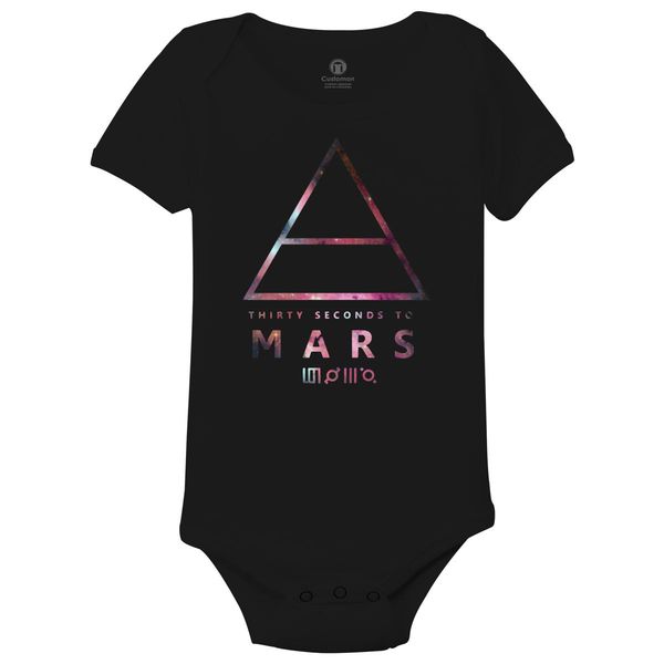 30 Seconds To Mars Universal Baby Onesies Black / 6M